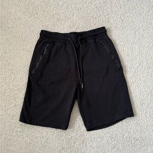 Men's Athletic Black Drawstring Shorts
